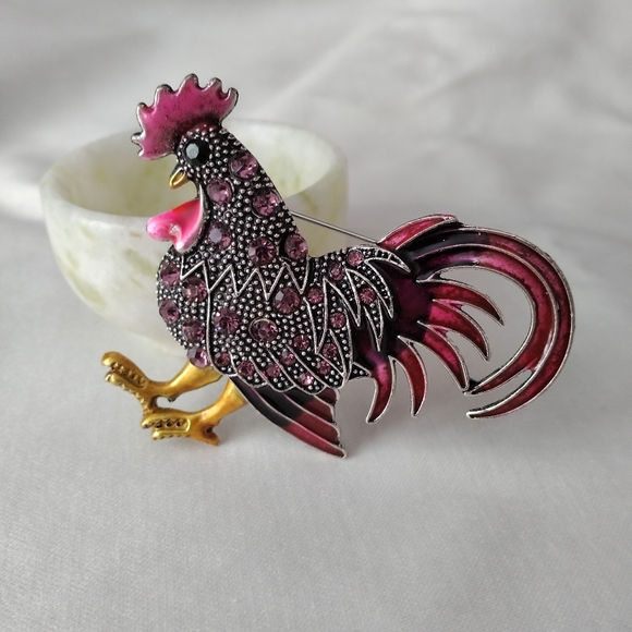 Rooster Brooch - Picture 1 of 4
